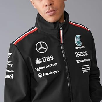 Mercedes AMG Petronas Jaqueta masculina Softshell F1 2024 Team